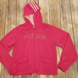2/$20 ADIDAS Girl's Hooded Springtime Jacket Medium M
